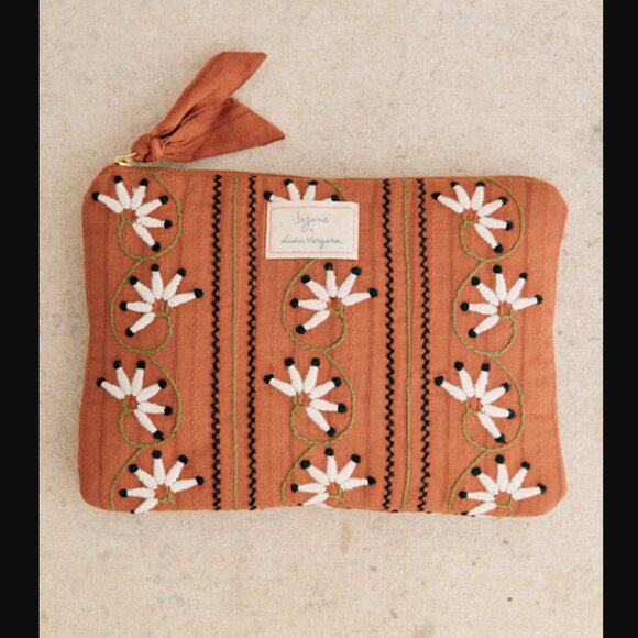 Maxi Flat Pouch - Sézane x Lucia Vergara NWT - Picture 2 of 3
